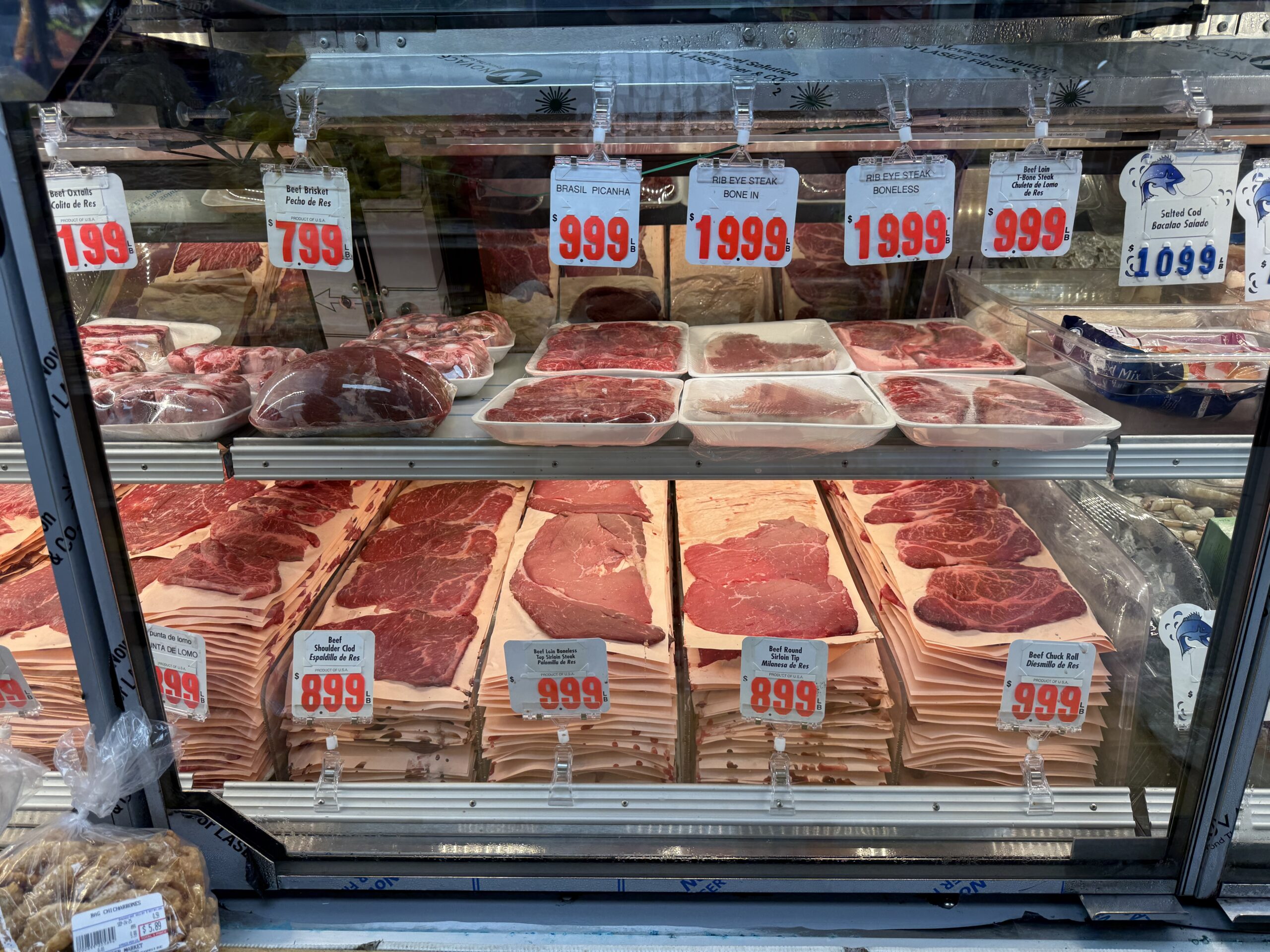 Meat counter at Primo Thunder Market