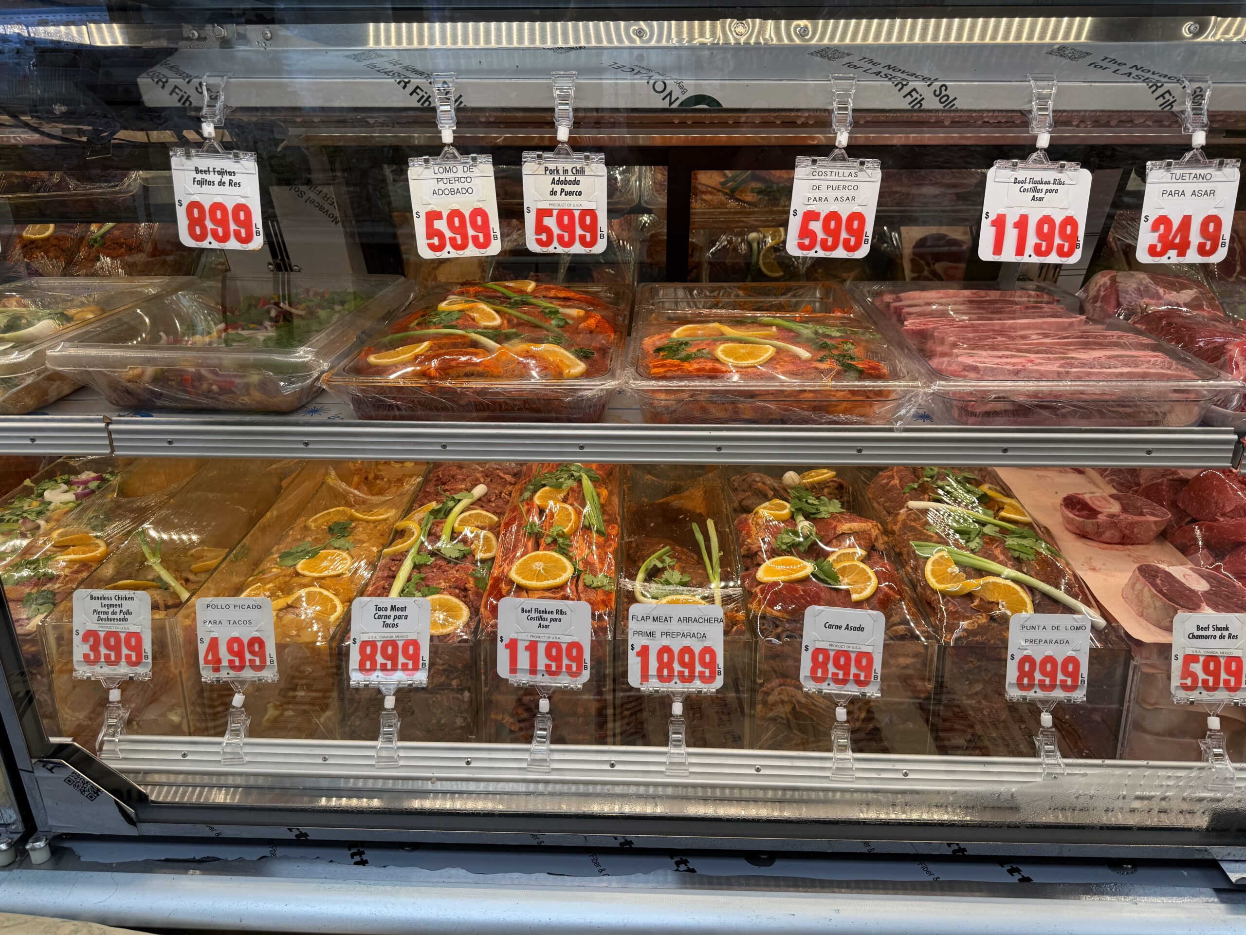 Meat counter at Primo Thunder Market