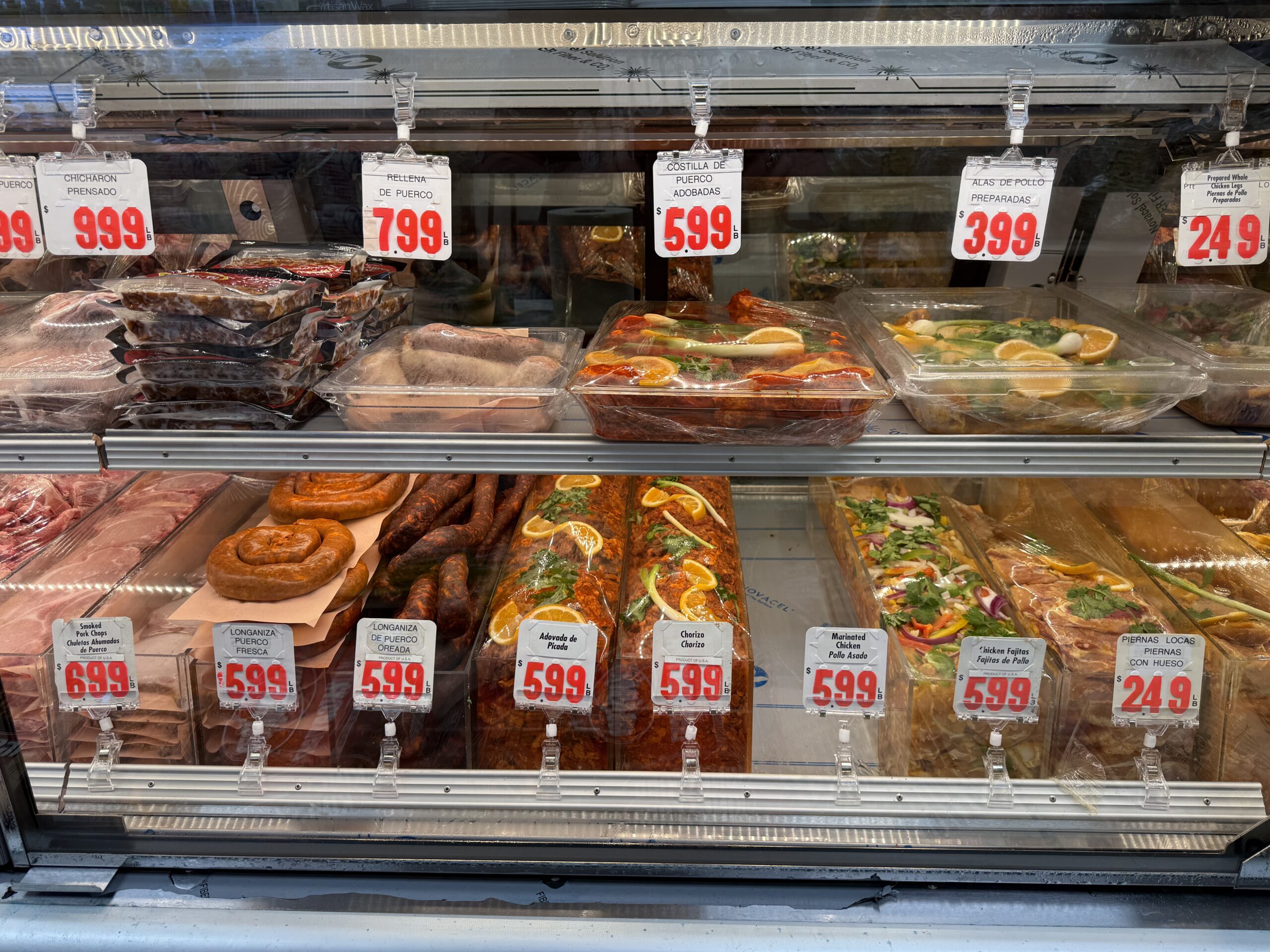 Meat counter at Primo Thunder Market