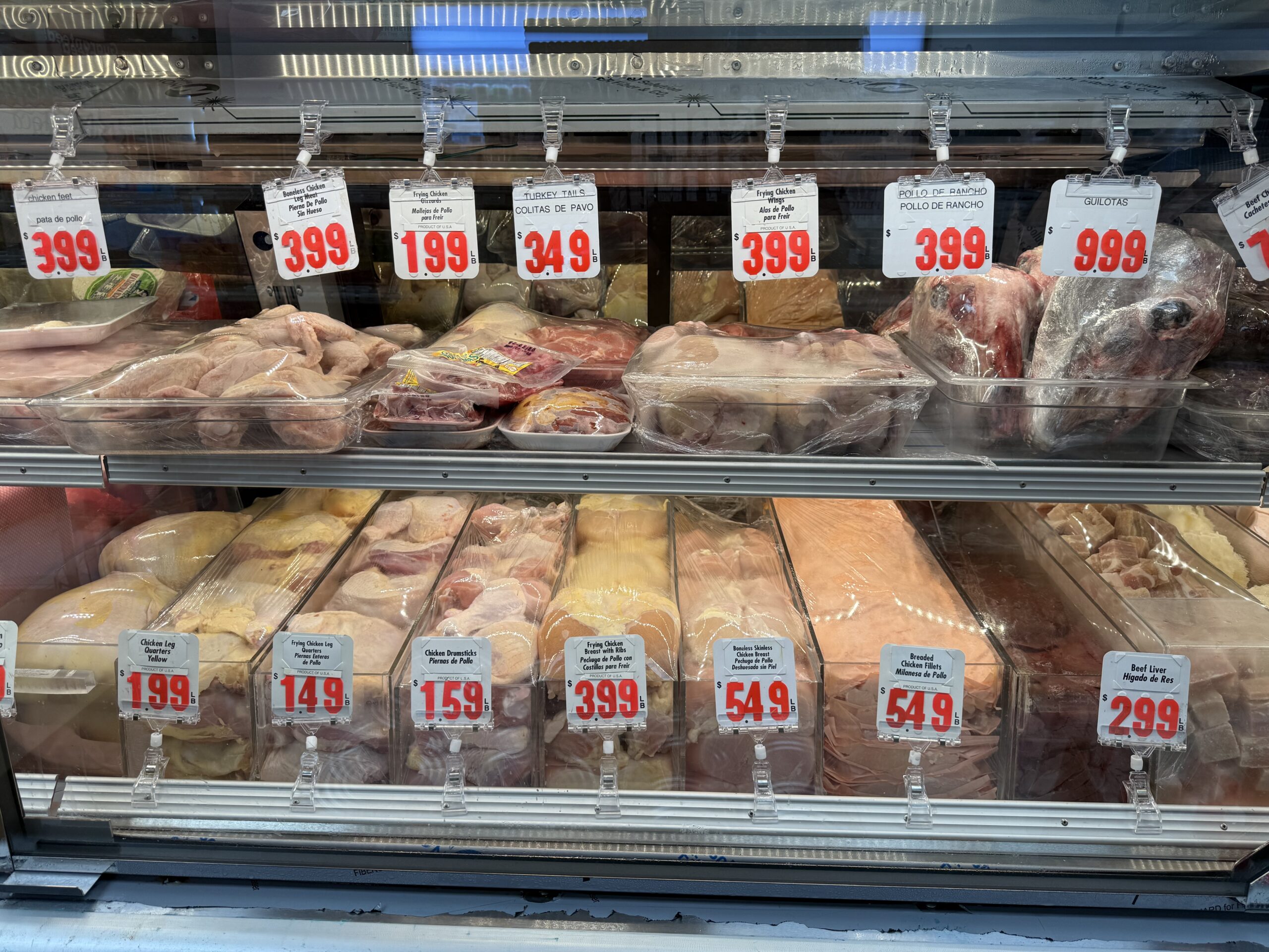 Meat counter at Primo Thunder Market