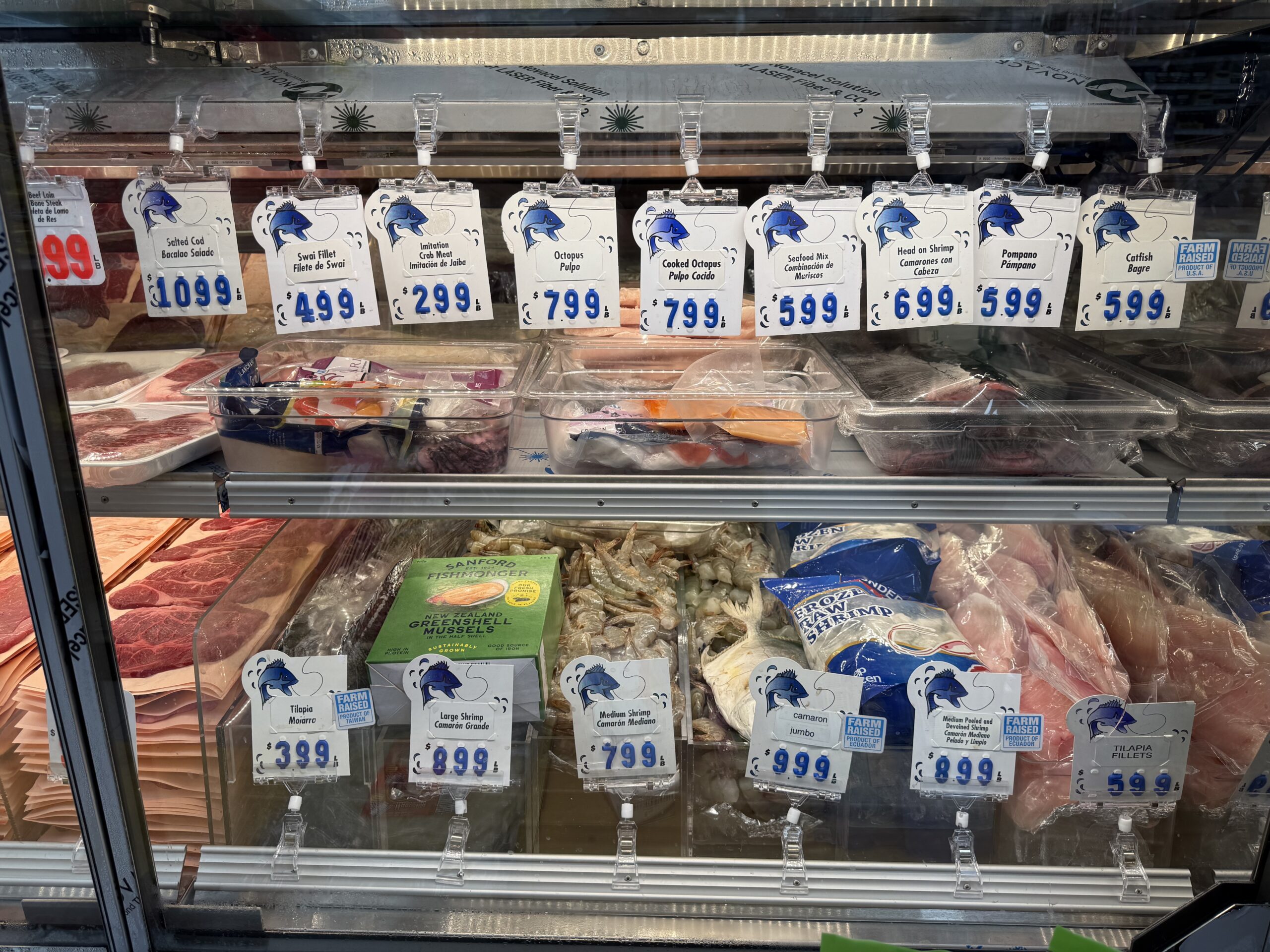 Meat counter at Primo Thunder Market